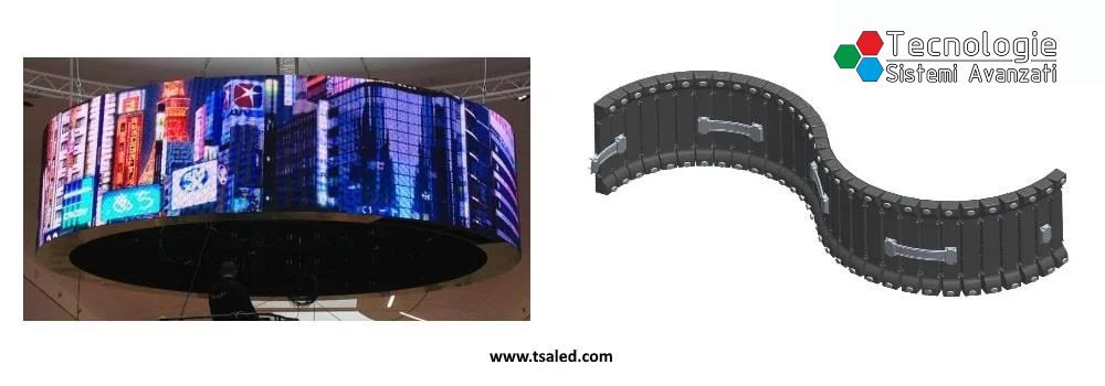 display a led wall tondi circolari e con forme curve personalizzate