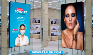 display led pubblicitari per negozi e vetrine con installazione a sospensione