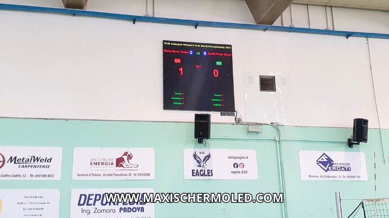 maxischermo segnapunti per palazzetto sportivo Eagles di Rubano Padova